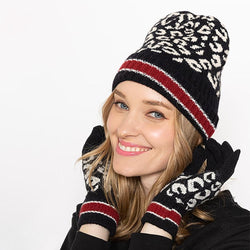 Leopard Knit Hat