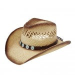 Two Tone Beige Cowboy Hat
