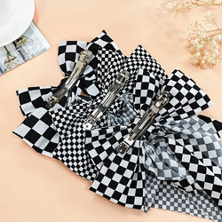 Checkered Hair Bow