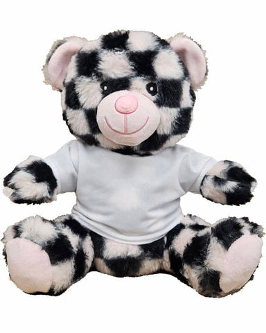 Plush Black and Pink Bear