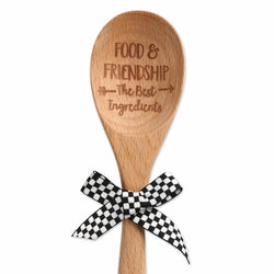 Food and Friendship Wood Spoon