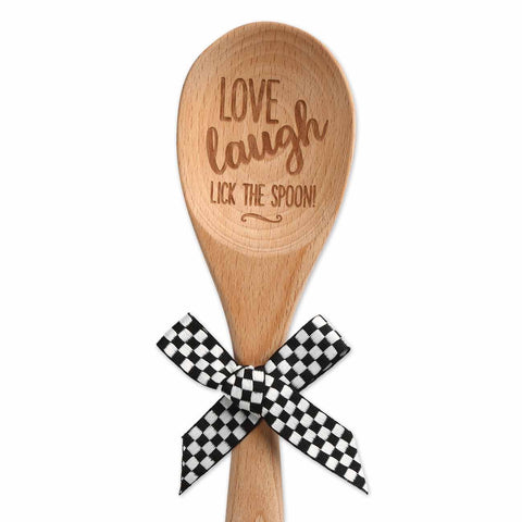 Love Laugh Lick Wood Spoon