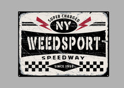 Weedsport Checkered Sign